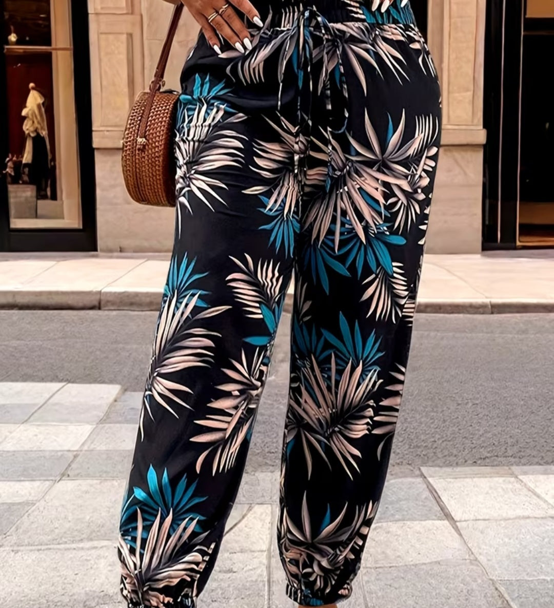 Floral Print Trousers