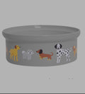 Grey Ceramic Dog Bowl