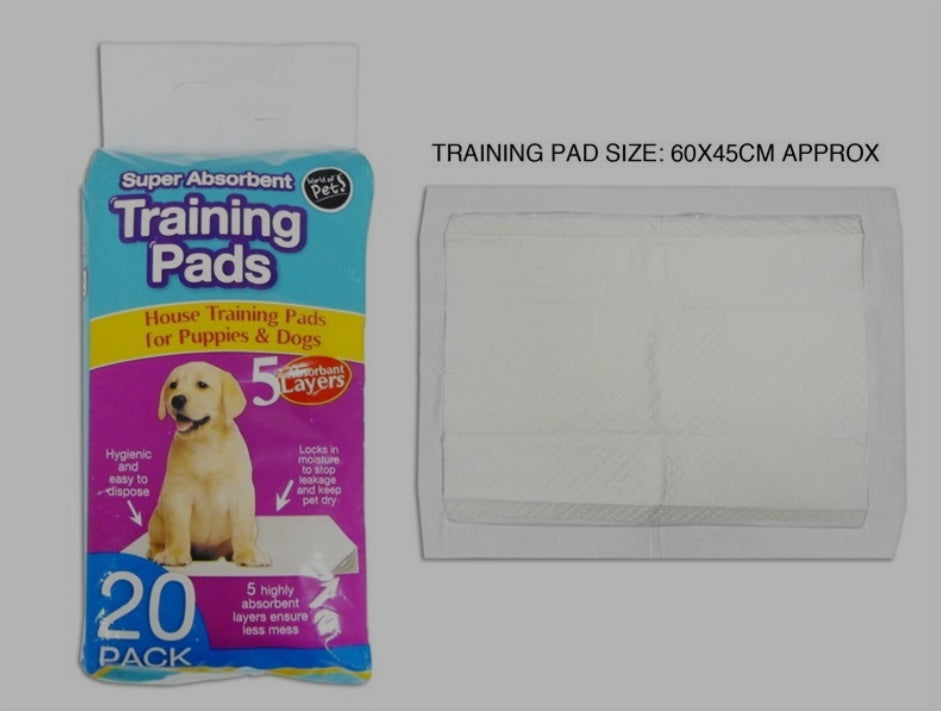 Puppy Training Pads — Pack of 20