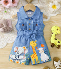 Girls Animal Romper