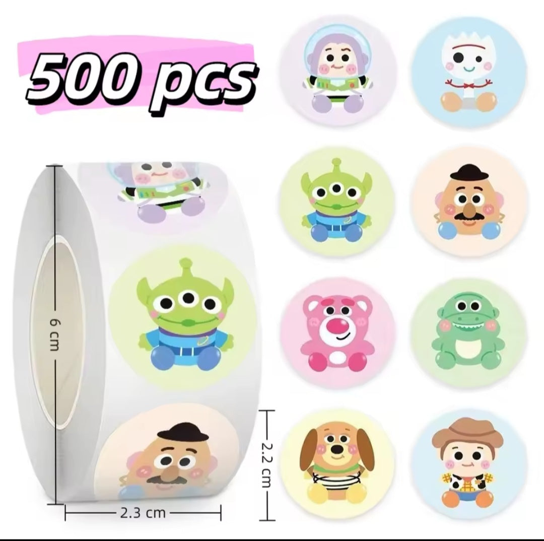 500pcs Toy Story Character Stickers Roll