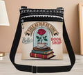 Belle Book Print Crossbody Bag