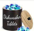 Black Farmhouse Dishwasher Tablets Container